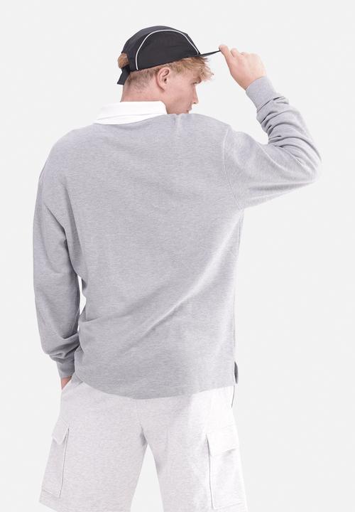 adidas Performance - Small Logo Rugby Polo Shirt - Grey 