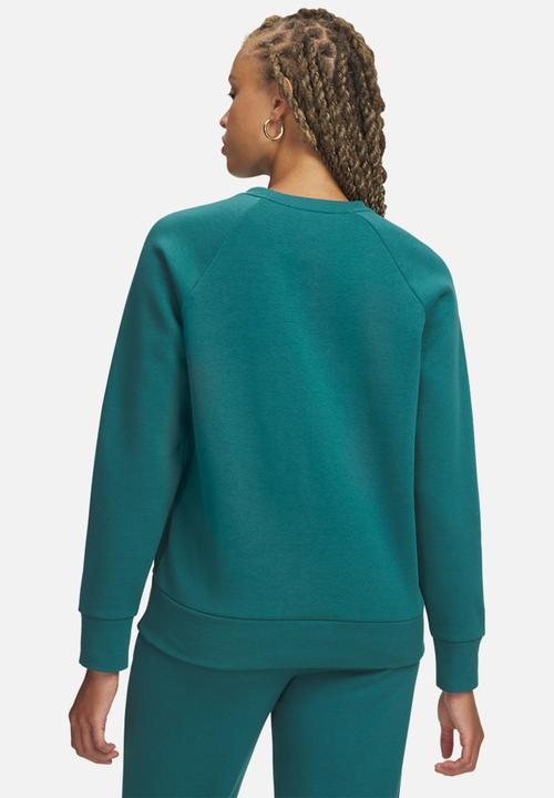 Under Armour - UA Rival Fleece Crew - Rack Green/White