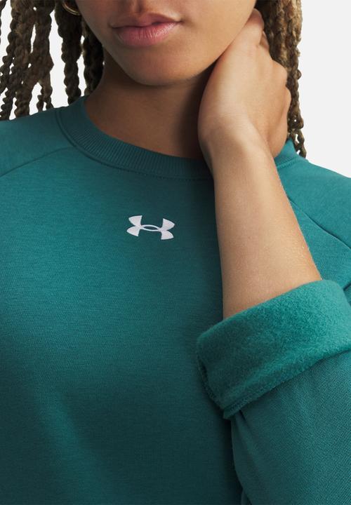 Under Armour - UA Rival Fleece Crew - Rack Green/White