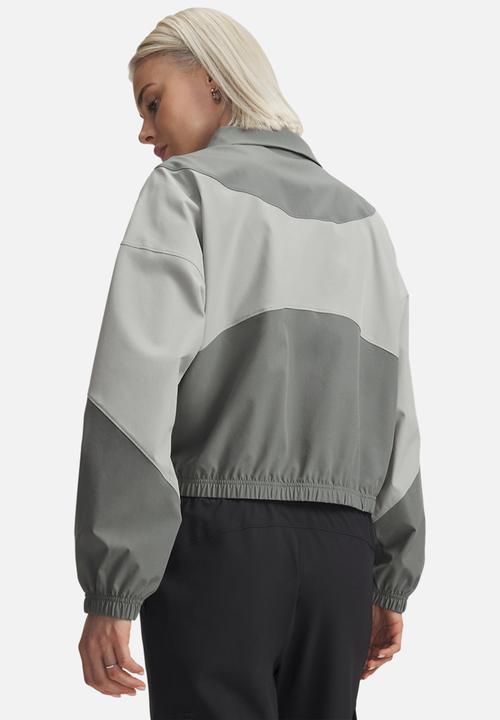 Under Armour - UA Rival Woven Jacket - Clay Green / Titanium / White