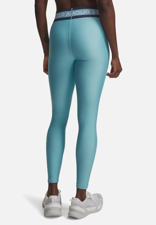 Under Armour - UA Tech Branded Legging - Blue Haze / Lumos Lime / White