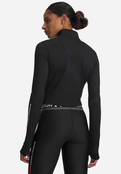 Under Armour - Tech Branded 1/2 Zip - Black / Venom Red / White