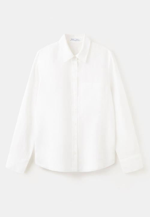 MANGO - Shirt lino- natural