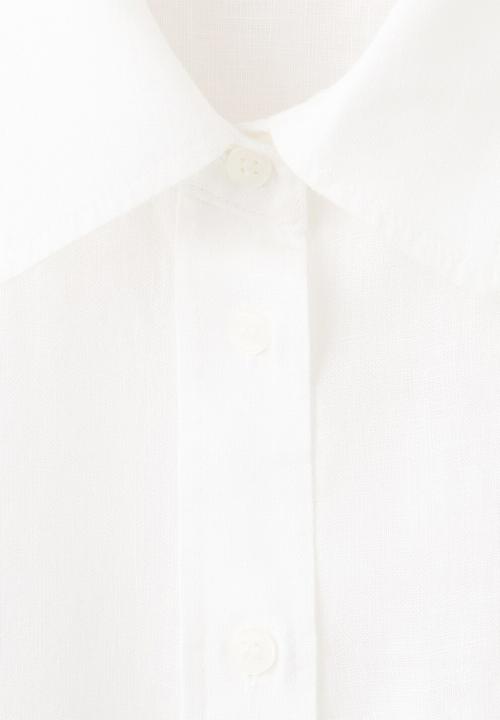 MANGO - Shirt lino- natural