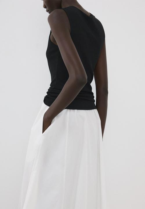 MANGO - Skirt newcreta - white