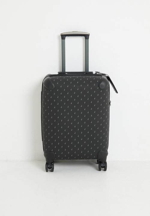 Polo Classic Double Pack Carry On 4 Wheel Trolley Case - Charcoal