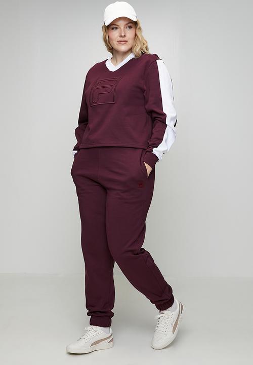 FILA - Plus Rebecca Sweatpants - Fig/White