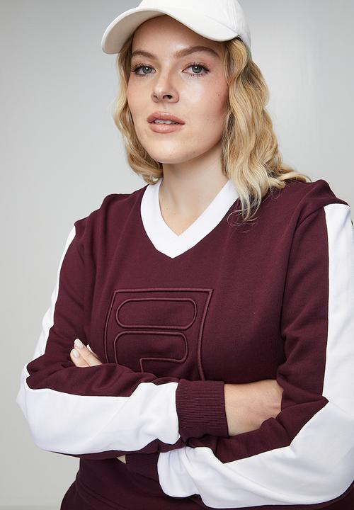 FILA - Plus Rebecca Sweatshirt - Fig/White