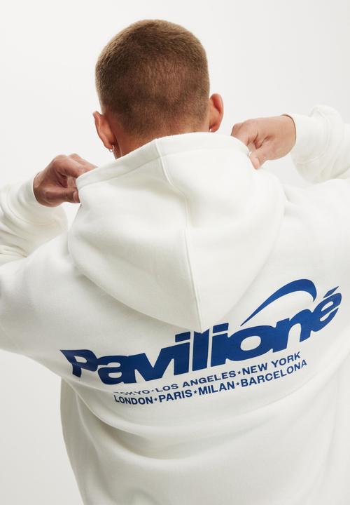Cotton On - Box Fit Graphic Hoodie - Vintage White / Pavilione