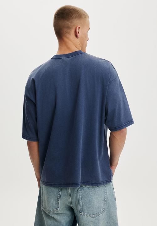 Cotton On - Cropped Fit T-Shirt - True Navy Wash