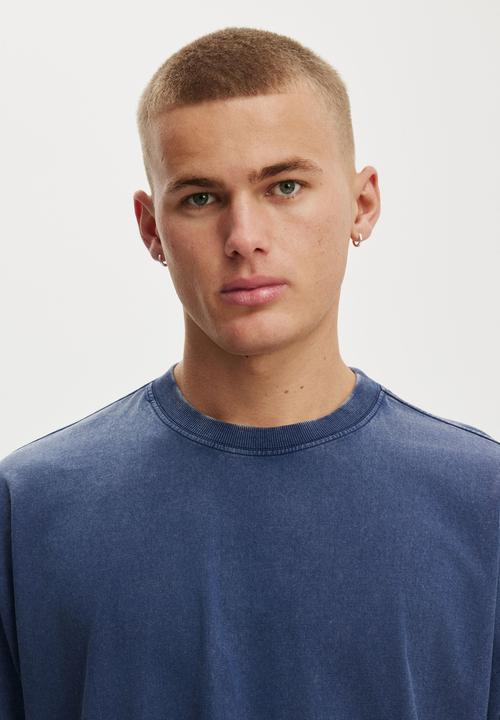 Cotton On - Cropped Fit T-Shirt - True Navy Wash