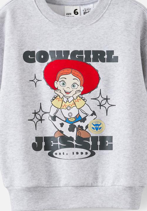 Cotton On - License Sammy Oversized Crew - Lcn Dis Grey Marle/Jessie Cowgirl