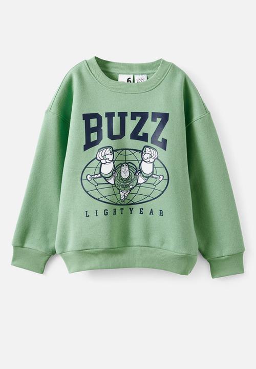 Cotton On - License Sammy Oversize Crew - Lcn Dis Washed Avo/Toy Story Buzz Light Year