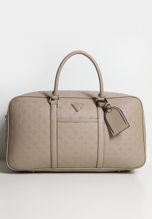 Wilder Weekender Duffle - Taupe Logo
