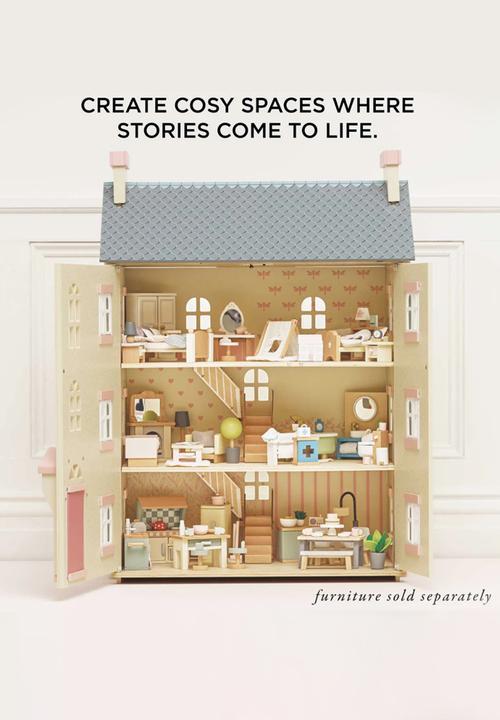 Le Toy Van - Cherry Tree Hall Wooden Dolls House - neutral