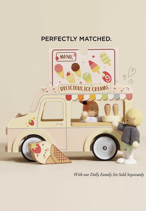 Le Toy Van - Wooden Ice Cream Van - neutral