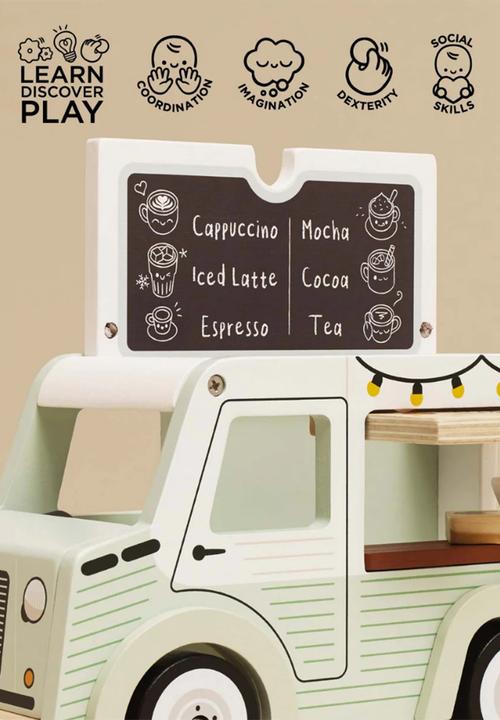 Le Toy Van - Wooden Mobile Cafe Van - neutral