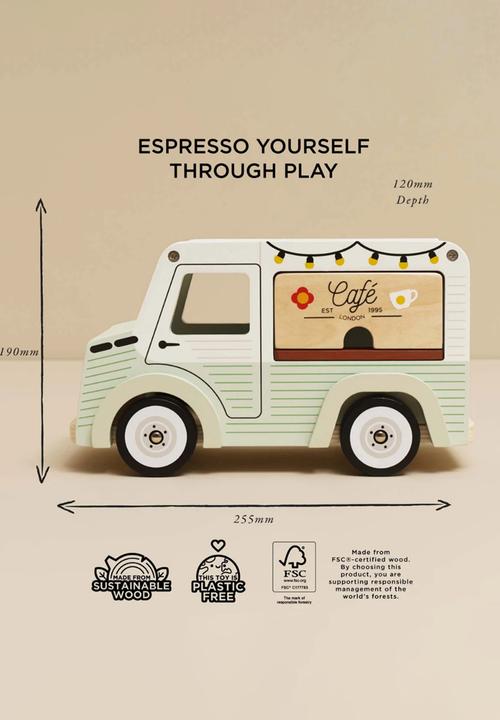 Le Toy Van - Wooden Mobile Cafe Van - neutral