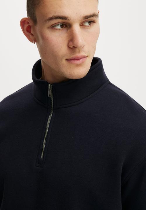 Cotton On - 1/4 Zip Fleece - Ink Navy
