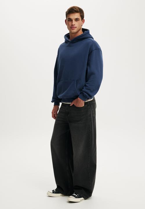 Cotton On - Box Fit Hoodie - Indigo Wash