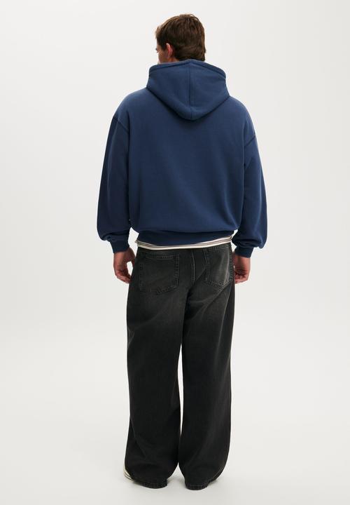 Cotton On - Box Fit Hoodie - Indigo Wash