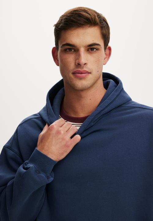 Cotton On - Box Fit Hoodie - Indigo Wash