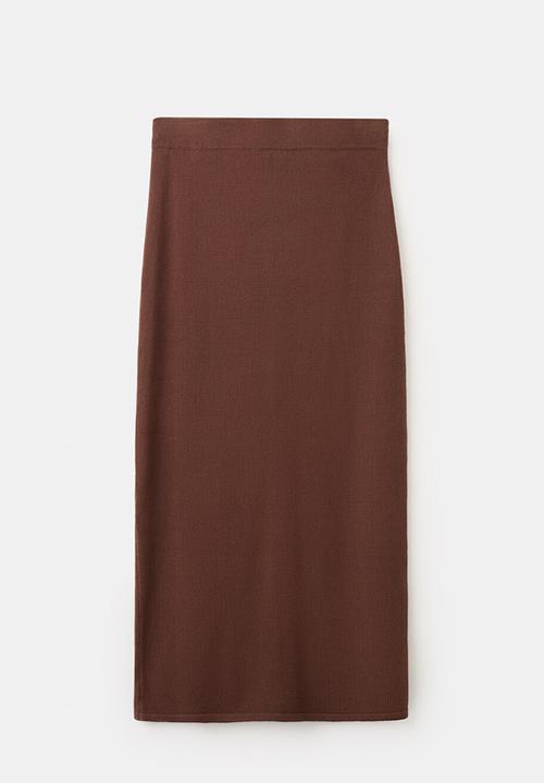 MANGO - Skirt lexi - dark brown