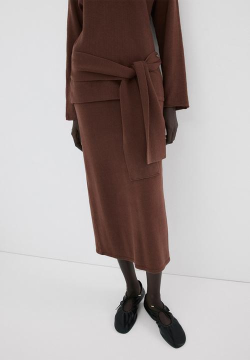 MANGO - Skirt lexi - dark brown