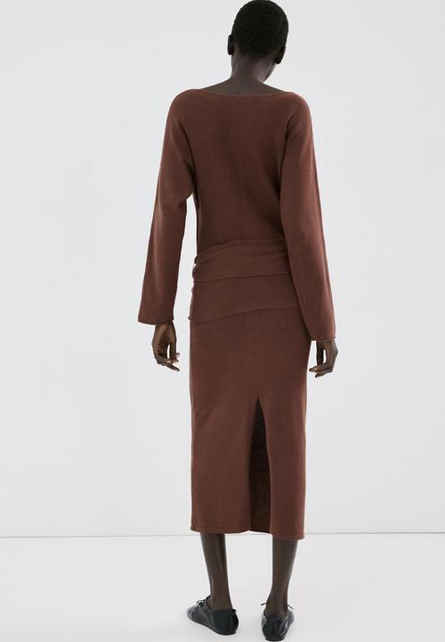MANGO - Skirt lexi - dark brown