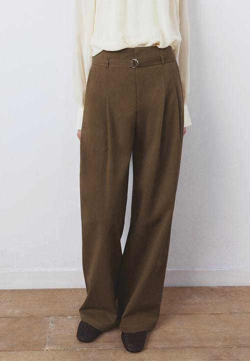 MANGO - Trousers cubo - beige/khaki