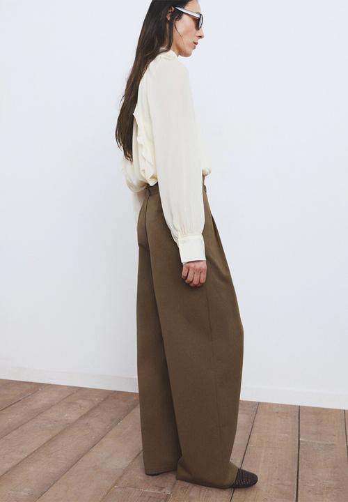 MANGO - Trousers cubo - beige/khaki