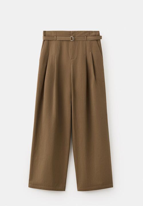 MANGO - Trousers cubo - beige/khaki