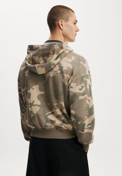 Cotton On - Zip Up Hoodie - Jungle Camo Wash