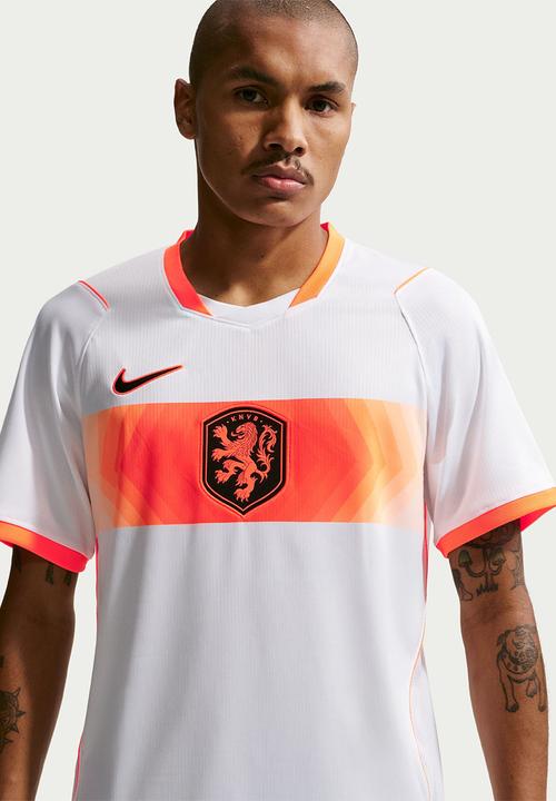 Nike - Netherlands Dri-FIT SS Stadium Away Jersey - White/Hyper Crimson/Black