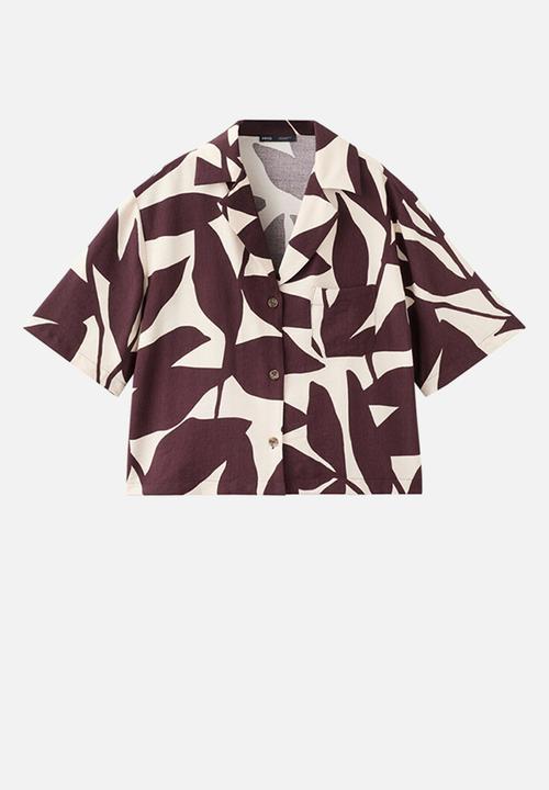 MANGO - Shirt plumas - light beige