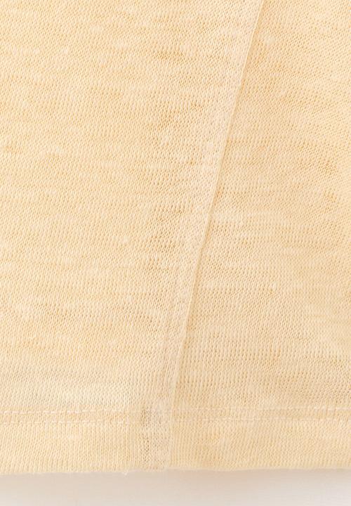 MANGO - T-shirt linu - light/pastel yellow