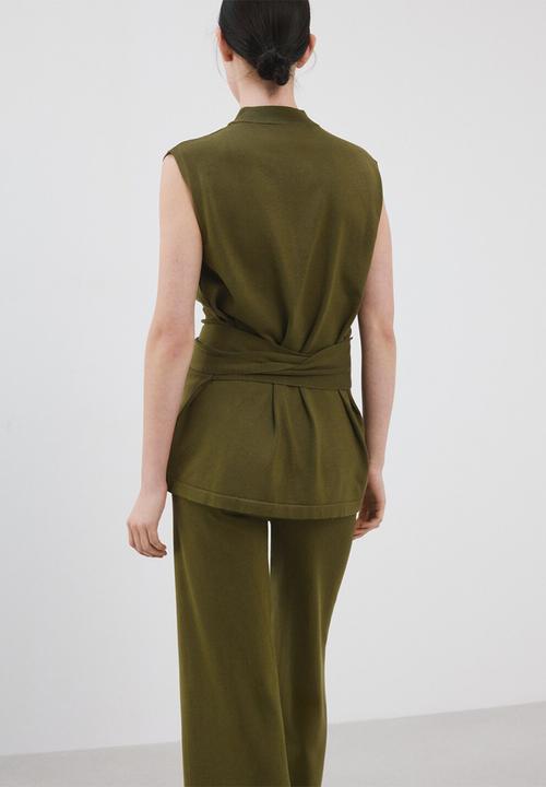 MANGO - Vest ostrich - beige/khaki
