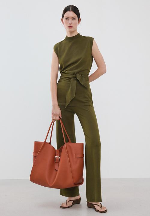 MANGO - Vest ostrich - beige/khaki