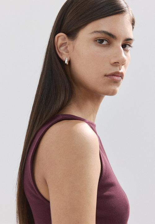 MANGO - Top tecli - dark red