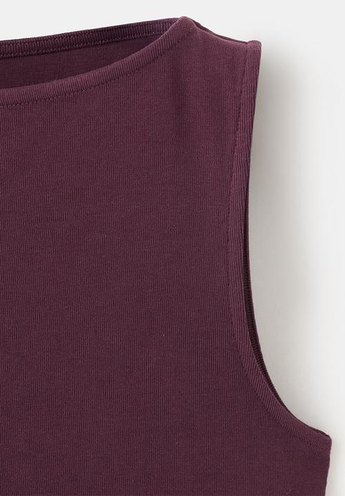MANGO - Top tecli - dark red