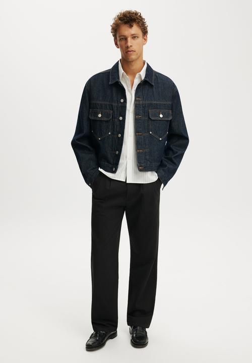 Cotton On - Baggy Pleated Pant - Black