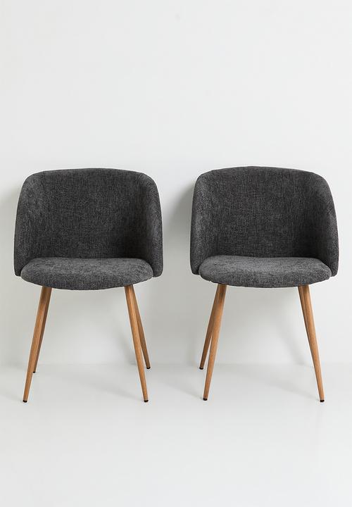 Addie Dining Chair Set Of 2 - Charcoal