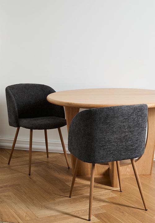 Addie Dining Chair Set Of 2 - Charcoal
