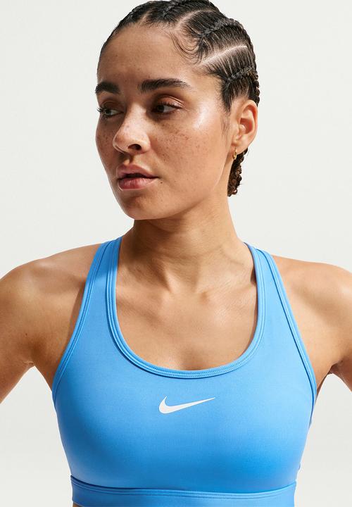 Nike - W Nk Swsh Med Spt Bra - University Blue/University Blue/White