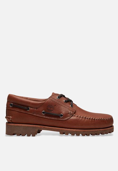 Timberland - Timberland Authentic Boat Shoe - Rust Full Grain W Dk Gray