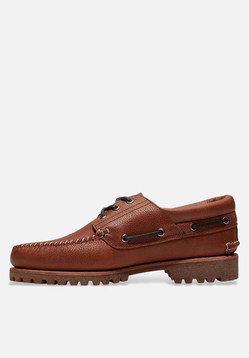 Timberland - Timberland Authentic Boat Shoe - Rust Full Grain W Dk Gray