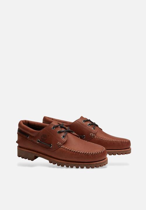 Timberland - Timberland Authentic Boat Shoe - Rust Full Grain W Dk Gray