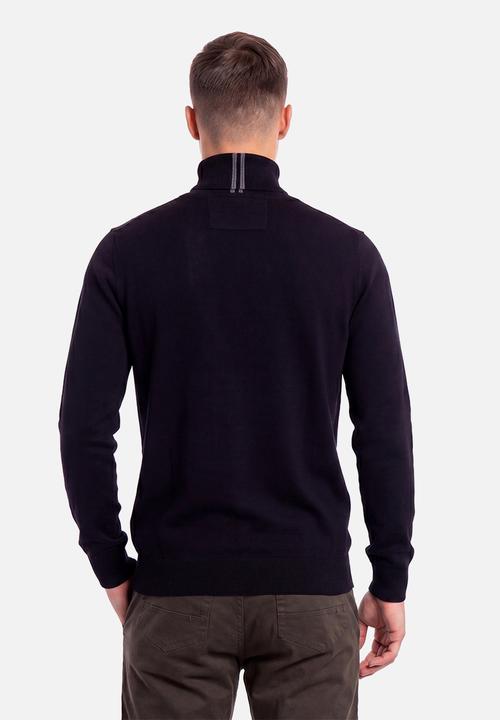 POLO - Bradley Roll Neck Ls Knitwear  - Black