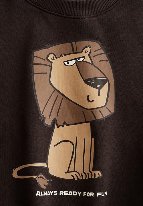 H&M - Sweatshirt - dark brown/lion
