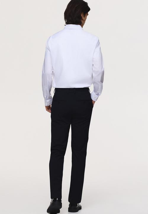 H&M - Slim fit tailored trousers - dark blue